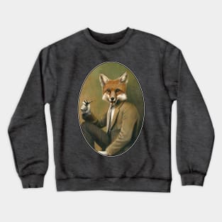 Vintage Hipster Fox Crewneck Sweatshirt